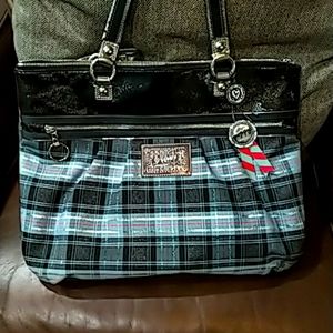 Coach Poppy Plaid Tote